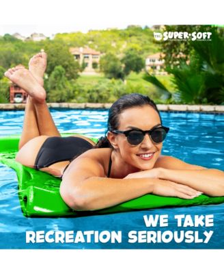 Splash 1.25" Thick Foam Swimming Pool Float Mat, Fierce Green