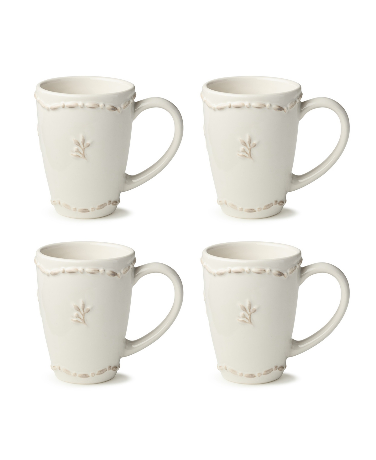 Certified International Heritage Beads Mugs, Set of 4, Service For 4