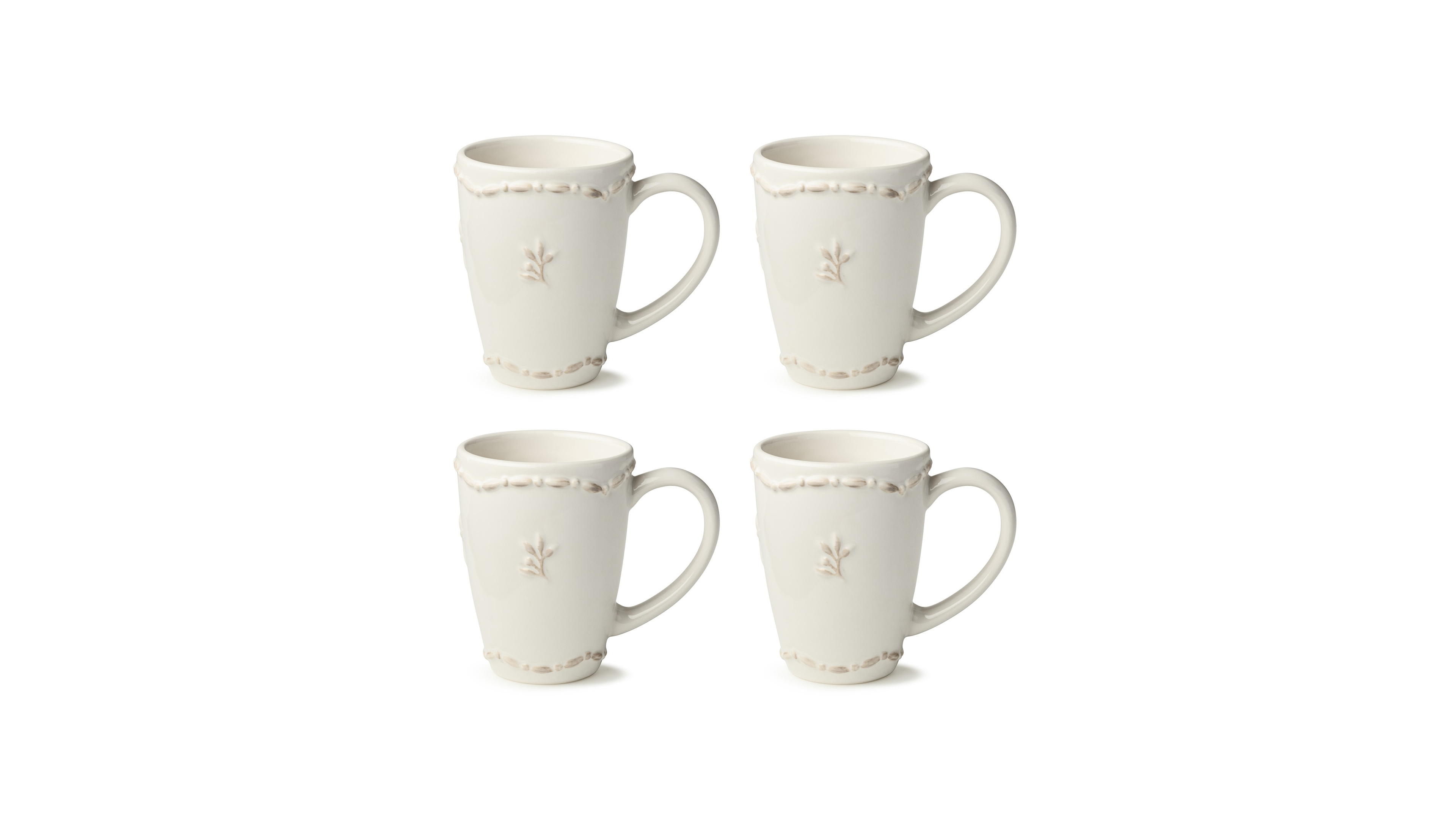Certified International Heritage Beads Mugs, Set of 4, Service For 4