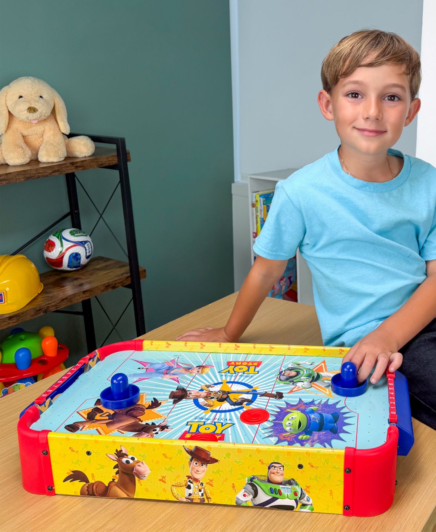 Детская игрушка World Tech Toys Toy Story Electronic Tabletop Air Hockey Game, Ages 4+ — фото 6