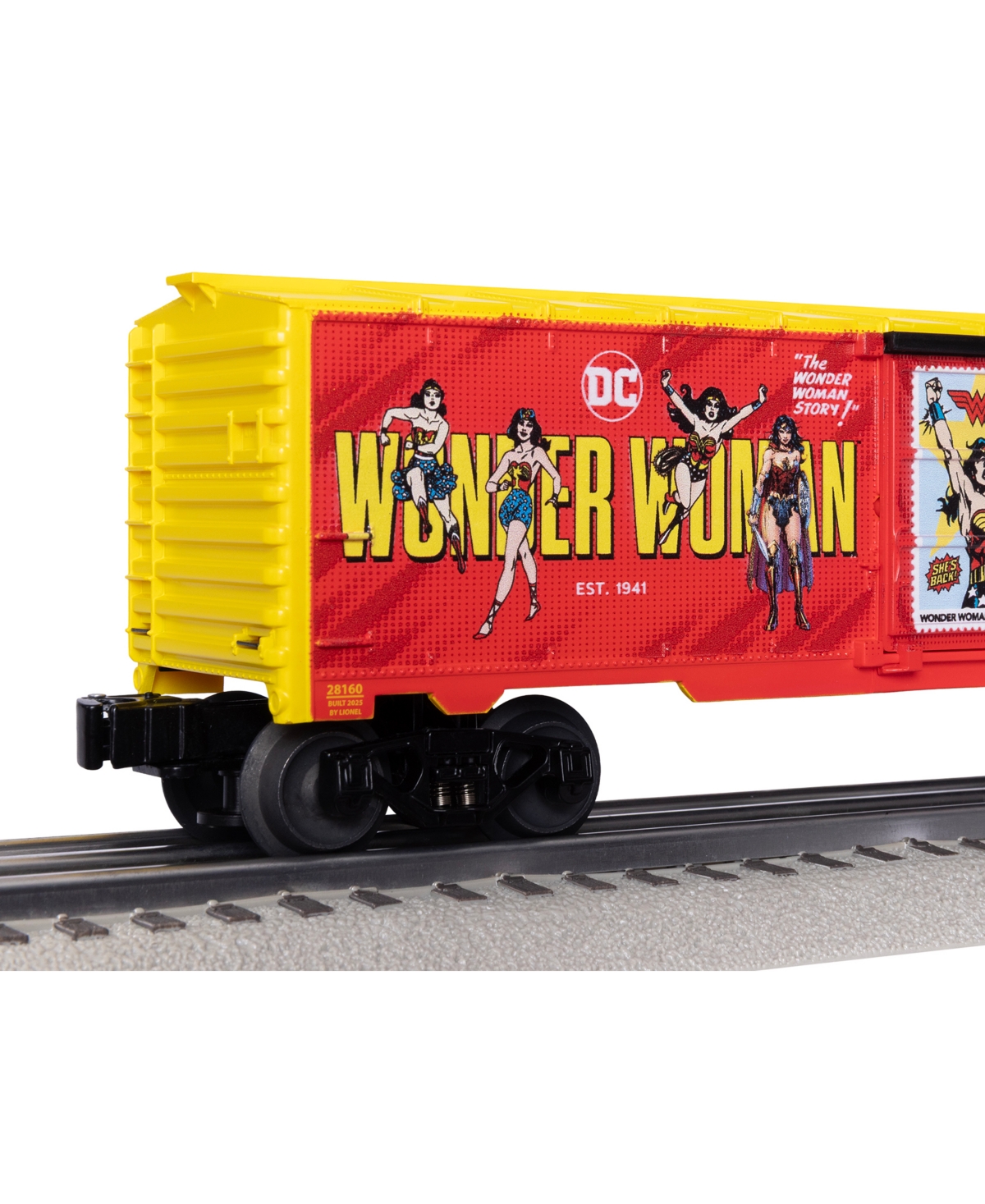 Lionel Dc Comics Wonder Woman and Dc O Gauge Model Train Boxcar