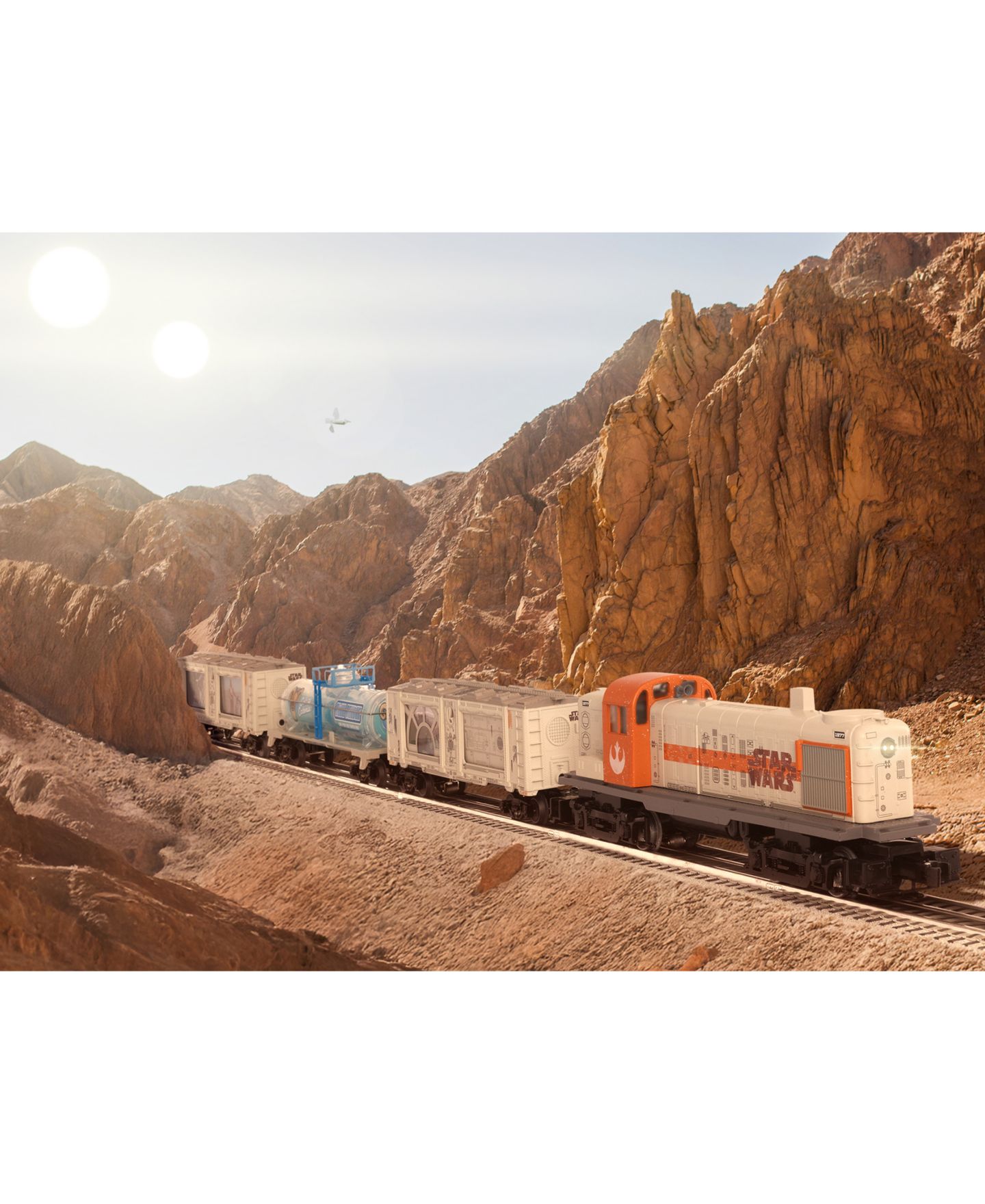 Детские игрушки Lionel O Gauge Star Wars Bluetooth 5.0 LionChief Rebel RS-3 Freight Train Set — фото 9