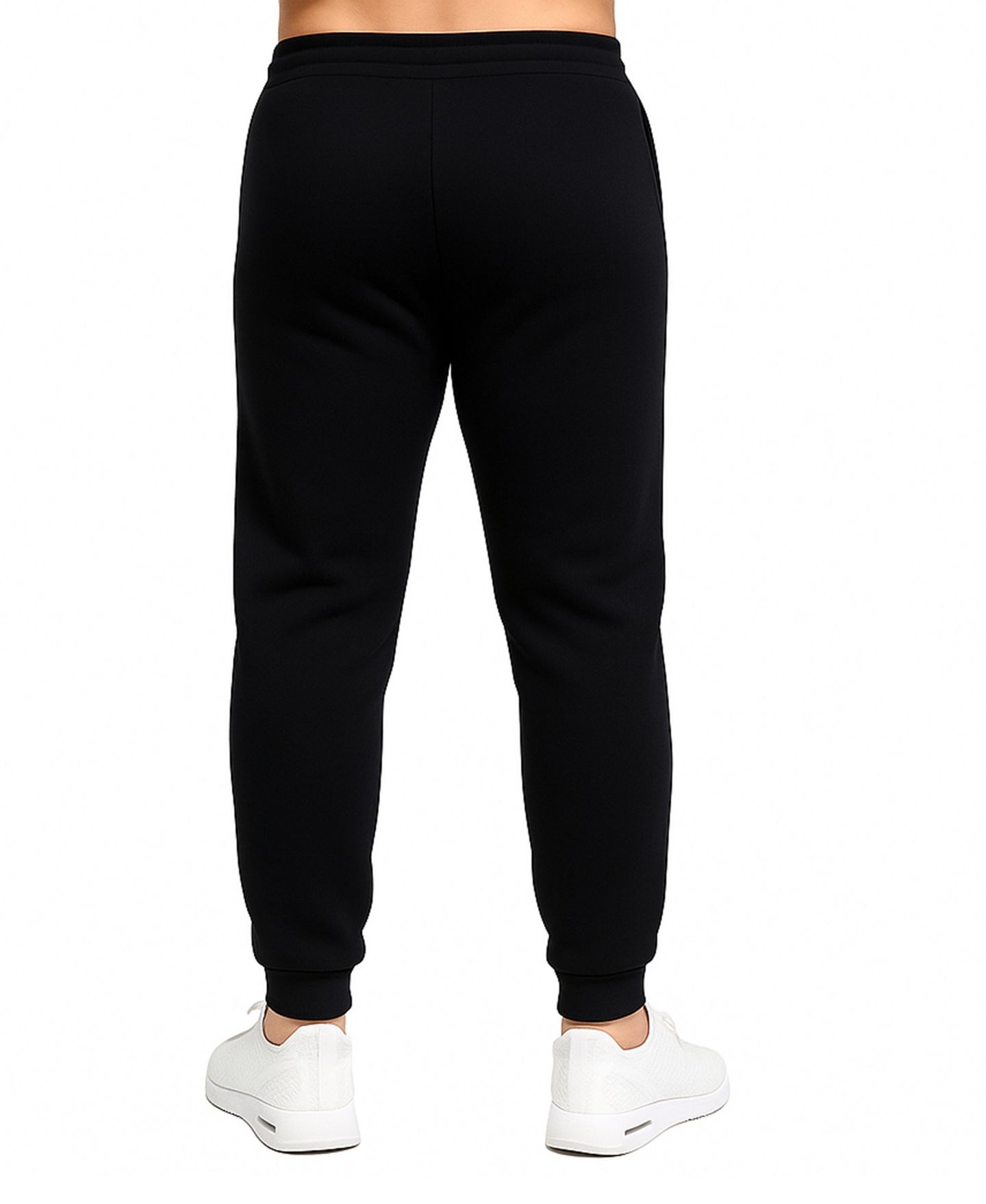 Мужские брюки Blu Rock Modern-Fit Heavyweight Jogger Sweatpants with Zipper Side Pockets, цвет: Чёрный — фото 3