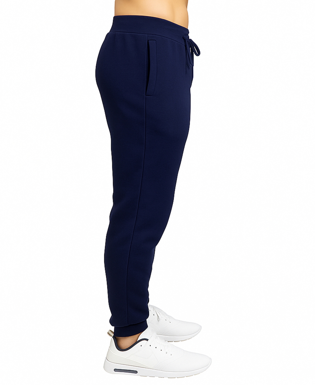 Blu Rock Men's Modern-Fit Heavyweight Jogger Sweatpants with Zipper Side Pockets