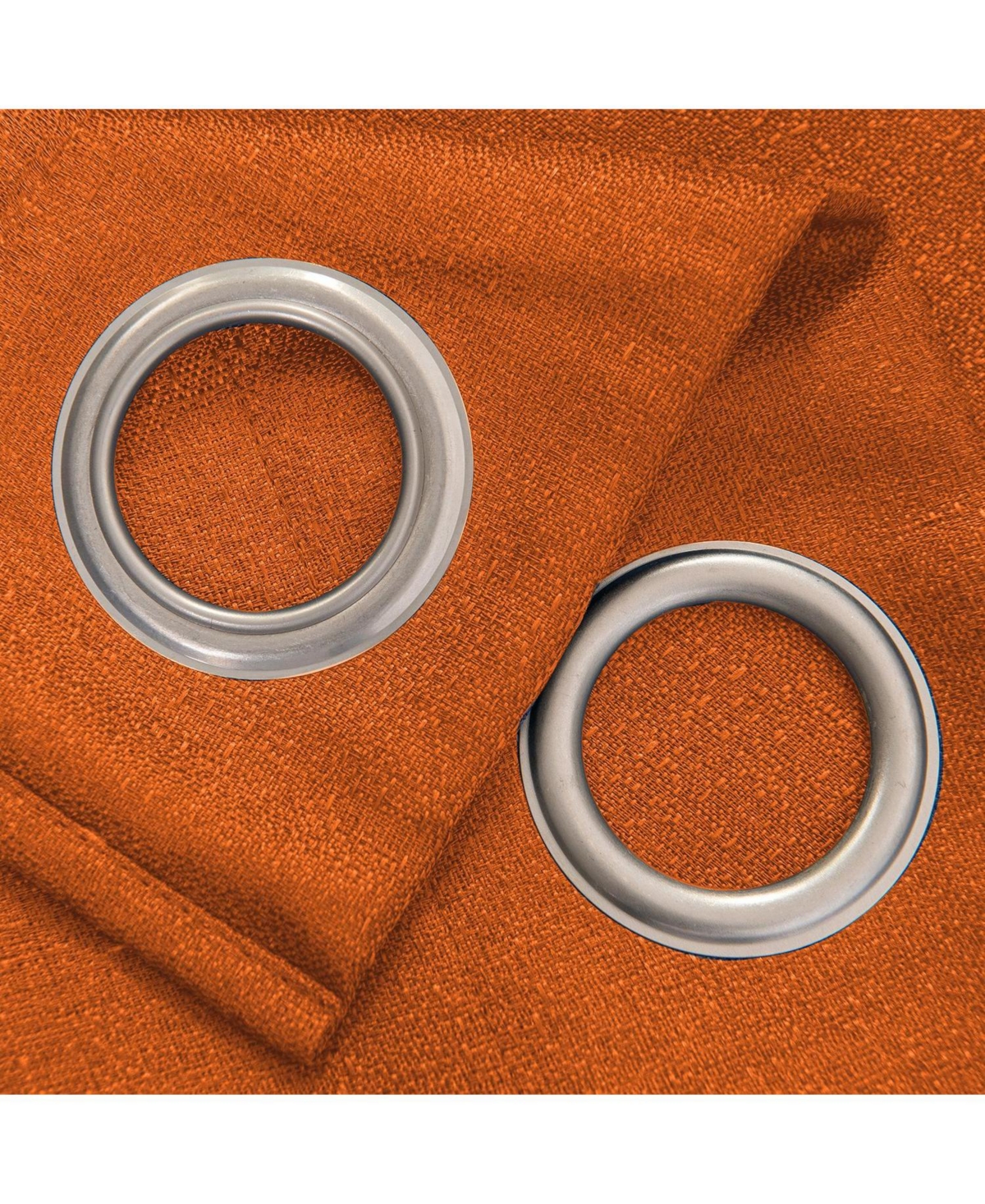 Rt Designers Collection Cole Textured Grommet Room Darkening Curtain Panel 54" x 95" Orange