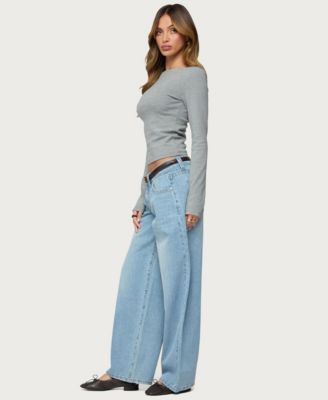 Women's Loria Striped Boat Neck Top