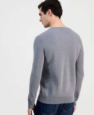 Men's Mouline Textured Crewneck Sweater