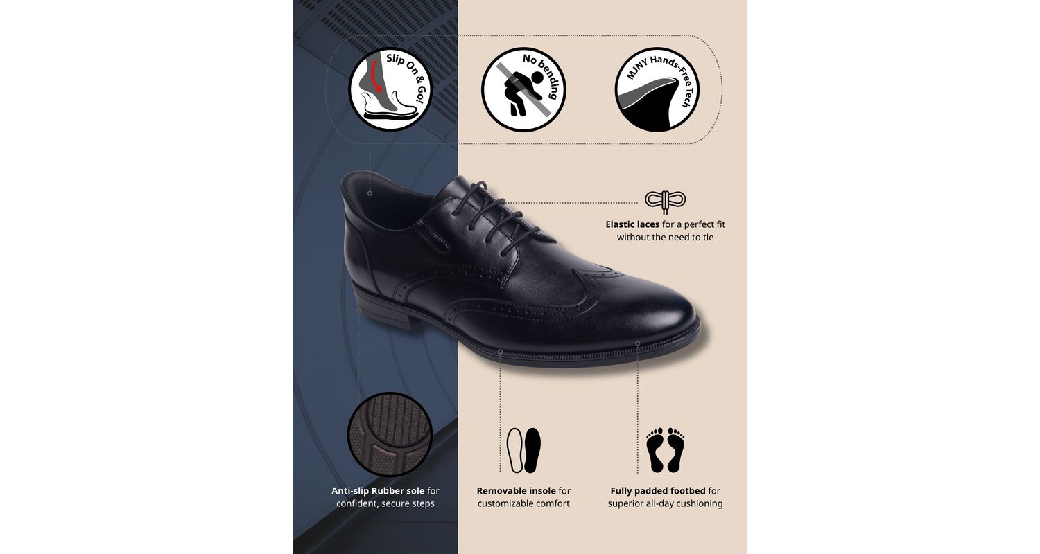Howard Street Hands-Free Slip On Technology Wingtip Dress Oxfords