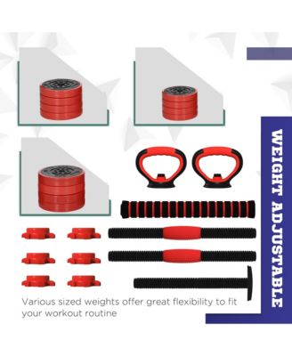 44LBS Dumbbells Set Used as Barbell, Kettlebell, Push up Sd