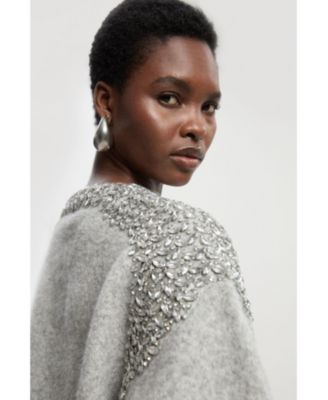 Women's Embellished Trim Cosy Knit Jumper