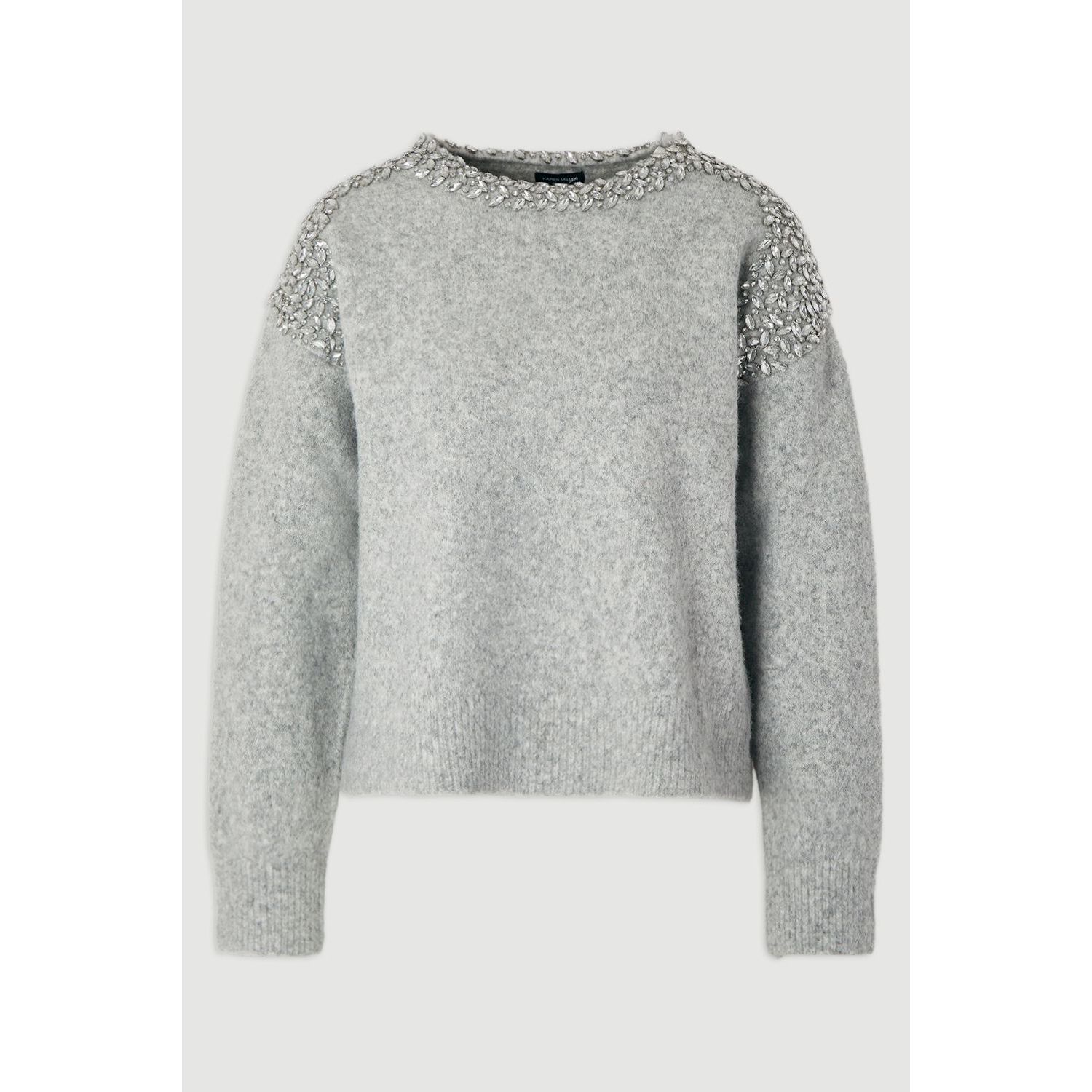 Women's Embellished Trim Cosy Knit Jumper