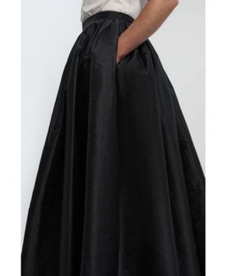 Women's Taffeta Woven Maxi Skirt