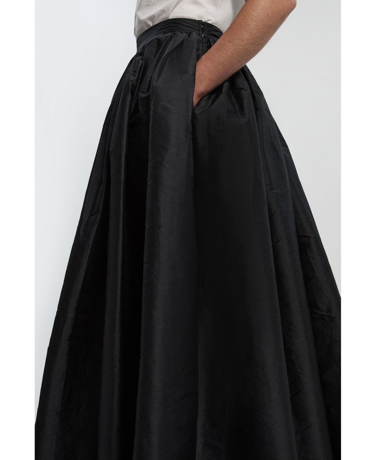 Karen Millen Women's Taffeta Woven Maxi Skirt