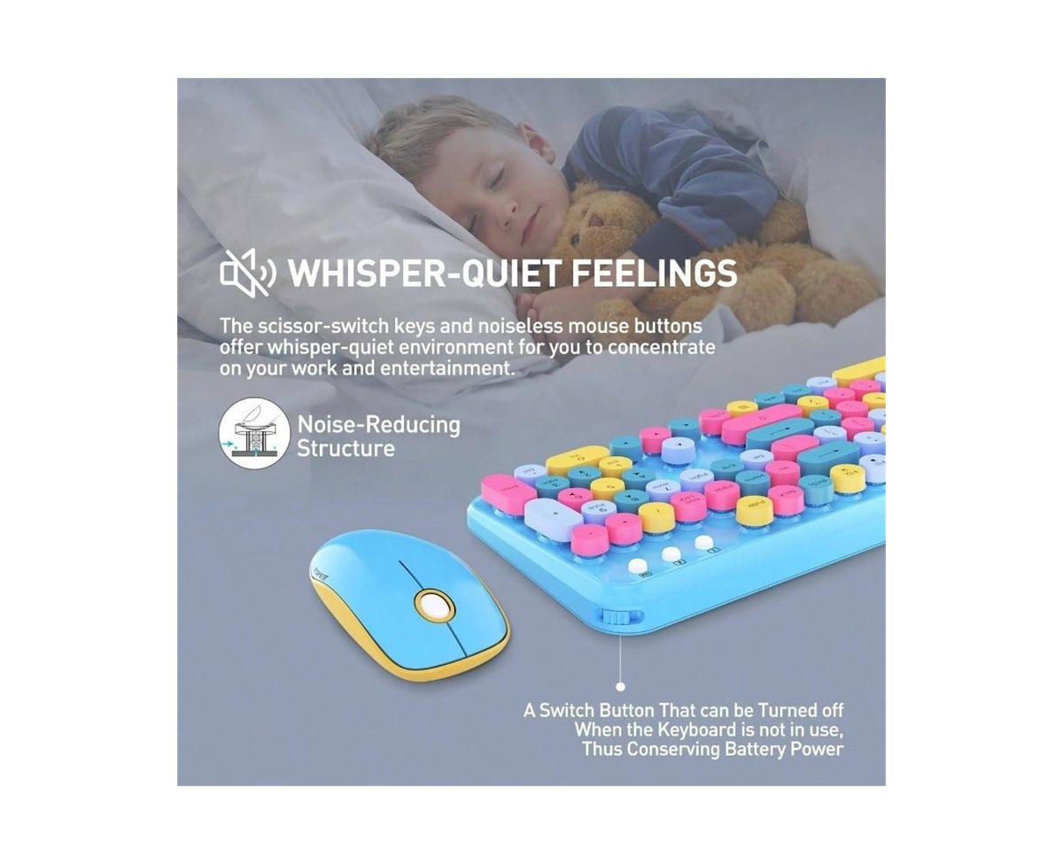 risokeys 2.4GHz Wireless Keyboard And Mouse Set - Full