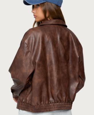 Women's Ardella Oversized Faux Leather Jacket