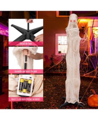 6ft Halloween Animated Standing Mummy with LED Red Glowing Eyes