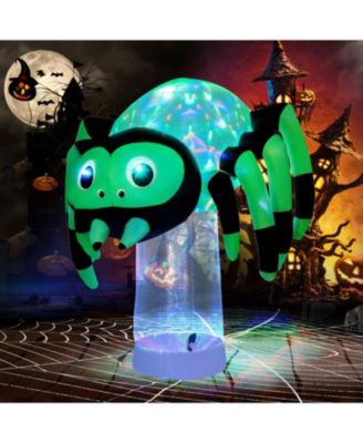 6 ft Halloween Inflatable Spider with 3 Color Rotating Light