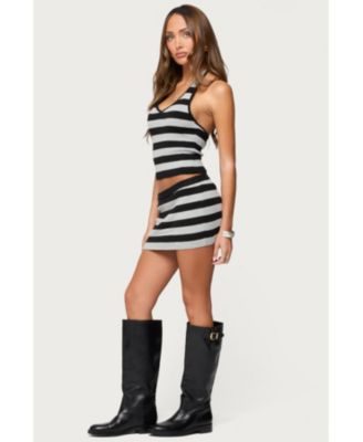 Women's Kezia Striped Knit Mini Skort