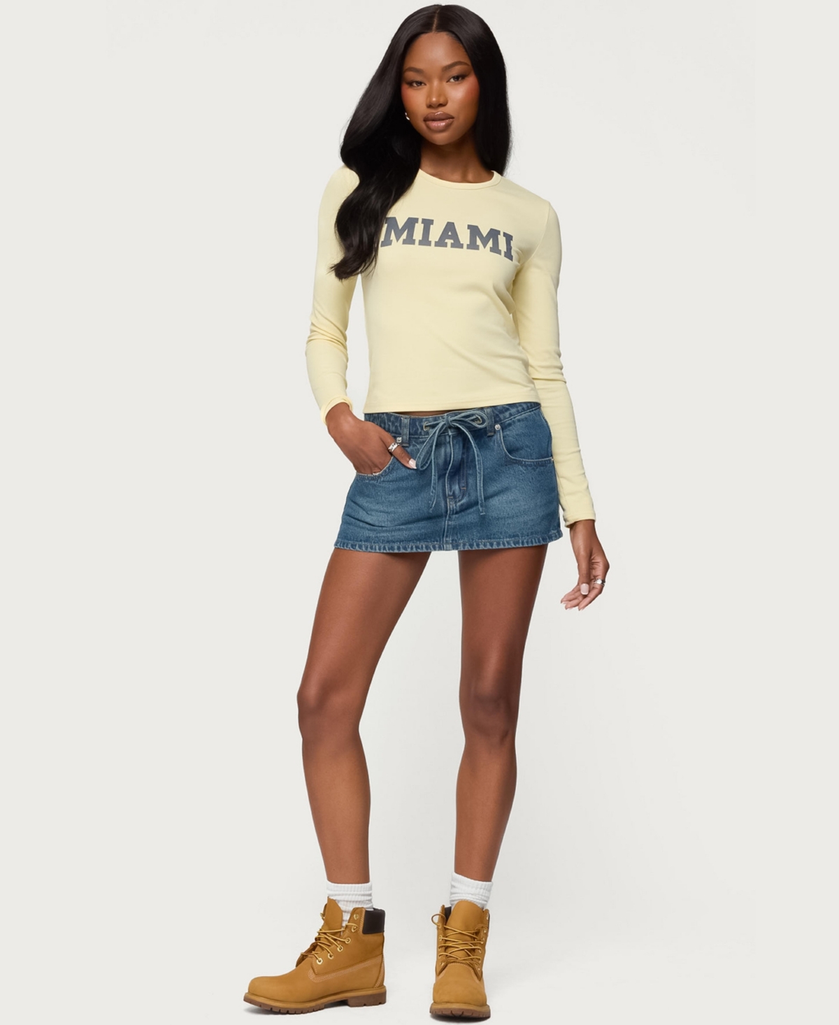 Edikted Women's Miami Girl Long Sleeve T Shirt