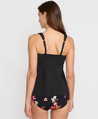 Women's Adjustable Scoop Neck Flutter Tankini Top