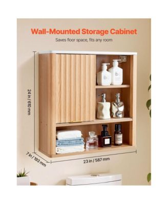 Wall Cabinet with Double Doors and Shelf Storage
