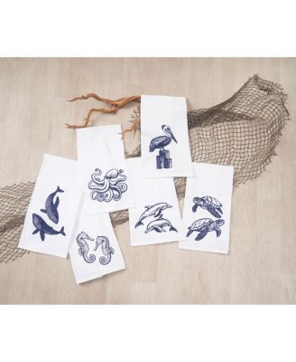 Seahorses Kitchen and Bathroom Embroidered Hand Towel