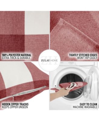 16 x 16 inches 2 Pack Buffalo Plaid Throw Pillow Outdoor & Indoor Covers