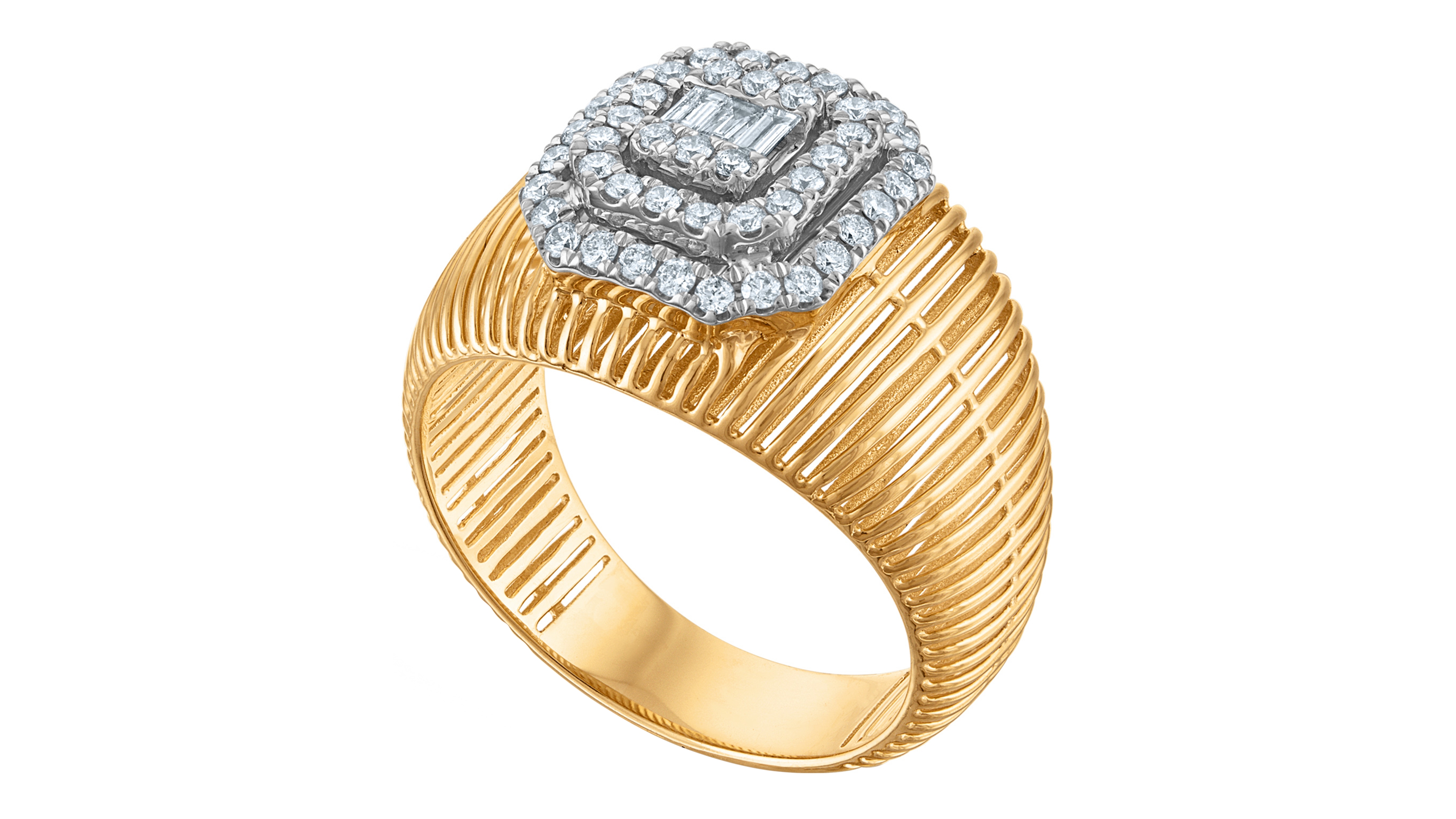 Macy's White Diamond Ring (0.45 ct. t.w.) in 14k Yellow Gold