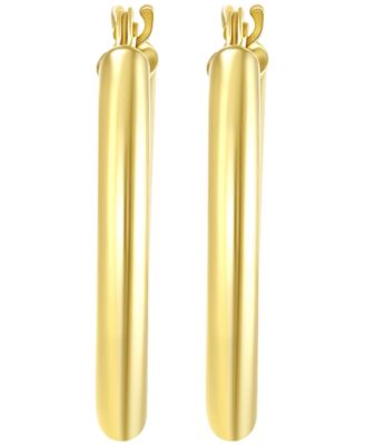 Polished Hoop Earrings in 18k Yellow Gold