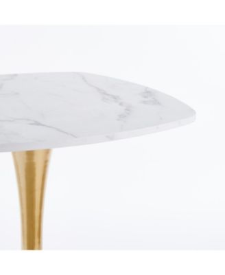 Streamdale 31.5" Square Tulip Dining Table for 2-4 Persons (White & Gold