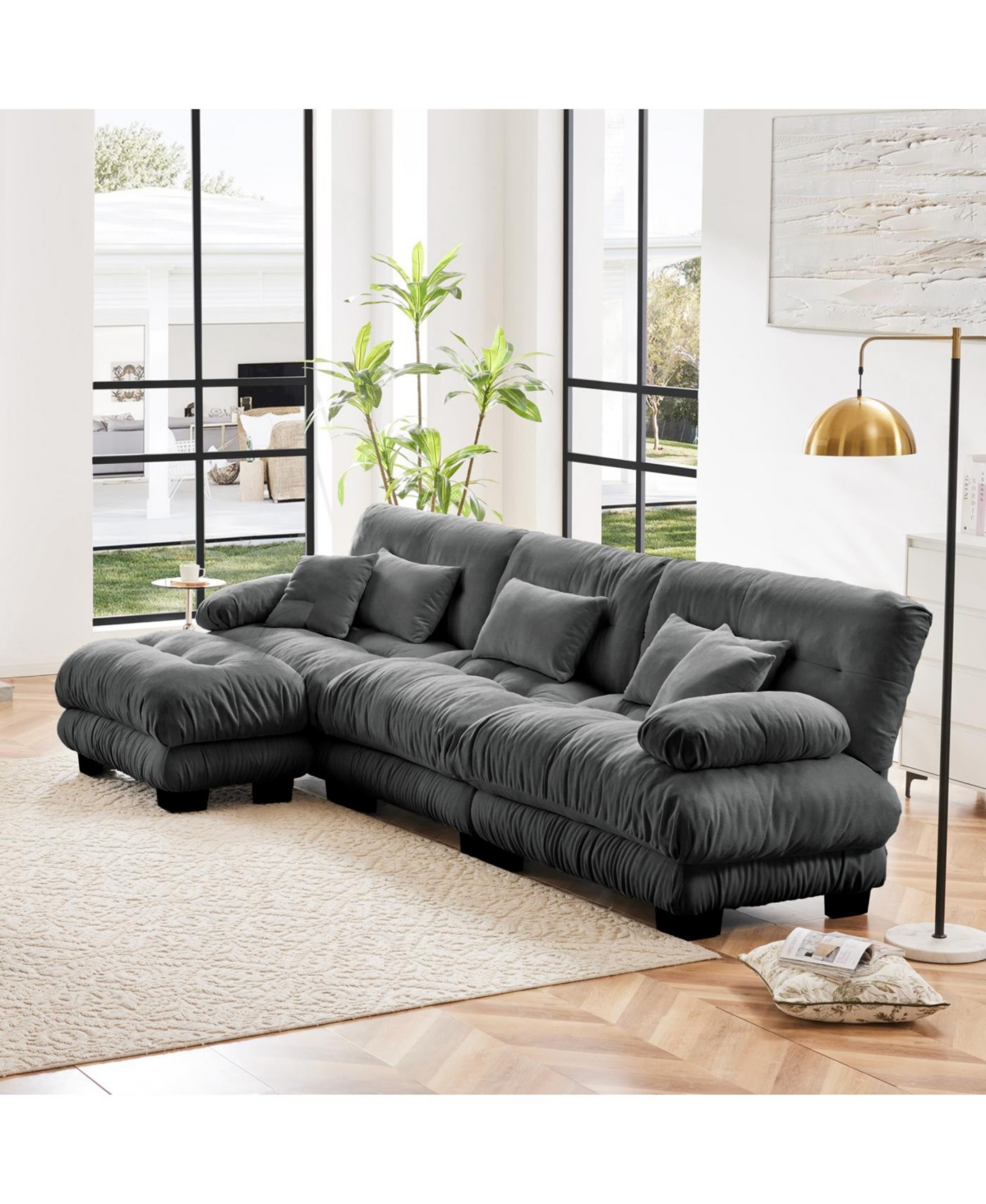 Streamdale Luxury Modular Sectional Sofa Couch, Oversized L Shaped Cloud Couch