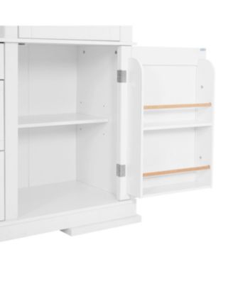 Traditional Buffet with Hutch, Large Kitchen Pantry Storage Cabinet