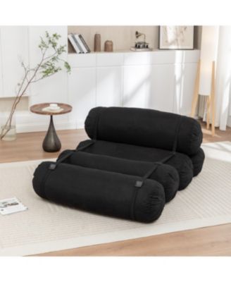 Streamdale Adjustable Corduroy Floor Sofa with Straps for Versatile Configurations