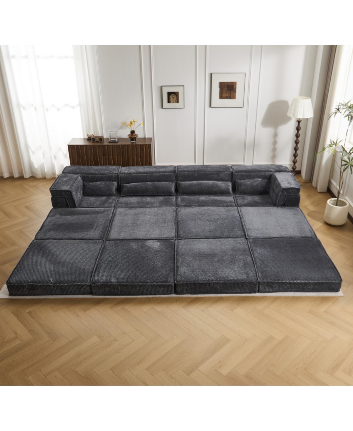 Streamdale Furniture Streamdale Compression Sofa, Convertible Floor Sofa Bed, Modular Sectional