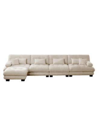 Streamdale Free Combination Modular Sectional Sofa, L-Shaped Couch, 4-Seater Cloud Couch