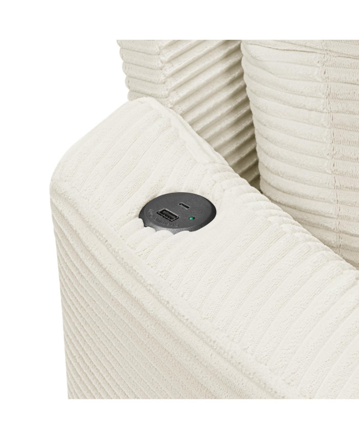 Streamdale Furniture Oversized Double Chaise Lounge Sofa 102.3" Bed with Usb Ports, Beige