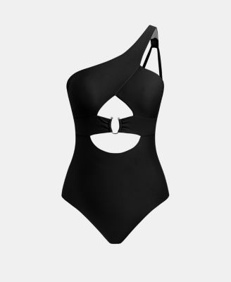 Women's Alluring One-Shoulder One-Piece Swimsuit with Cutouts