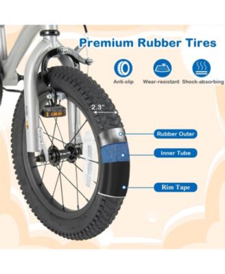 14-Inch Kids Bike with High-Carbon Steel Frame and Removable Training Wheels