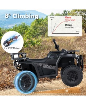 24V Electric Ride-On ATV Quad Car for Kids with LED Lights and Sounds