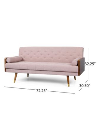 Aidan Mid-Century Modern Tufted Fabric Sofa