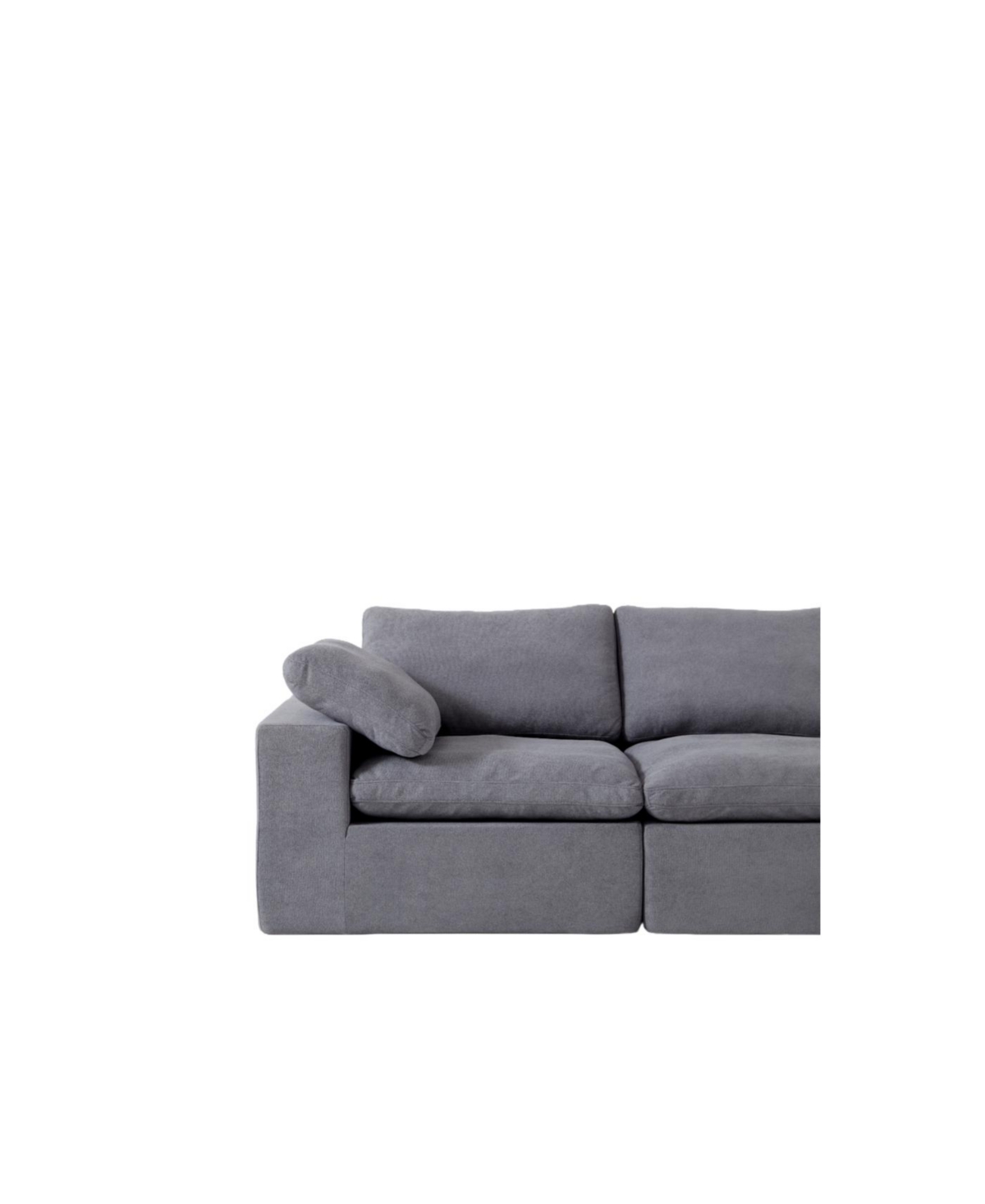Streamdale Furniture Chenille Fabric Upholstered Sofa, Oversized Comfy Cloud 3-Seater Sofa Couch, Grey