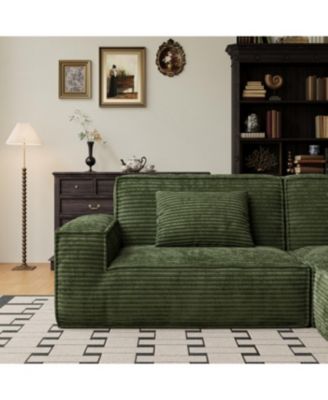 Streamdale Large striped fabric compression sofa, modern style, comfortable home furniture