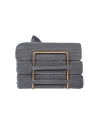 2-in-1 Foldable Sofa Bed, 75 Inch Convertible Sleeper Couch with Memory Foam Mattress