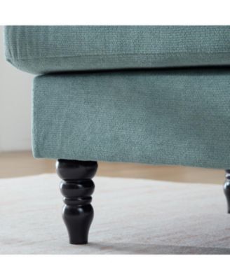 Streamdale Modern Minimalist Chenille Chaise Lounge Recliner Single Sofa with Wooden Legs & Storage Pockets