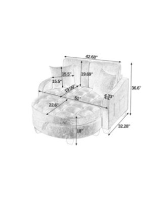 Two-seater sofa with storage chaise longue and throw pillows - Black