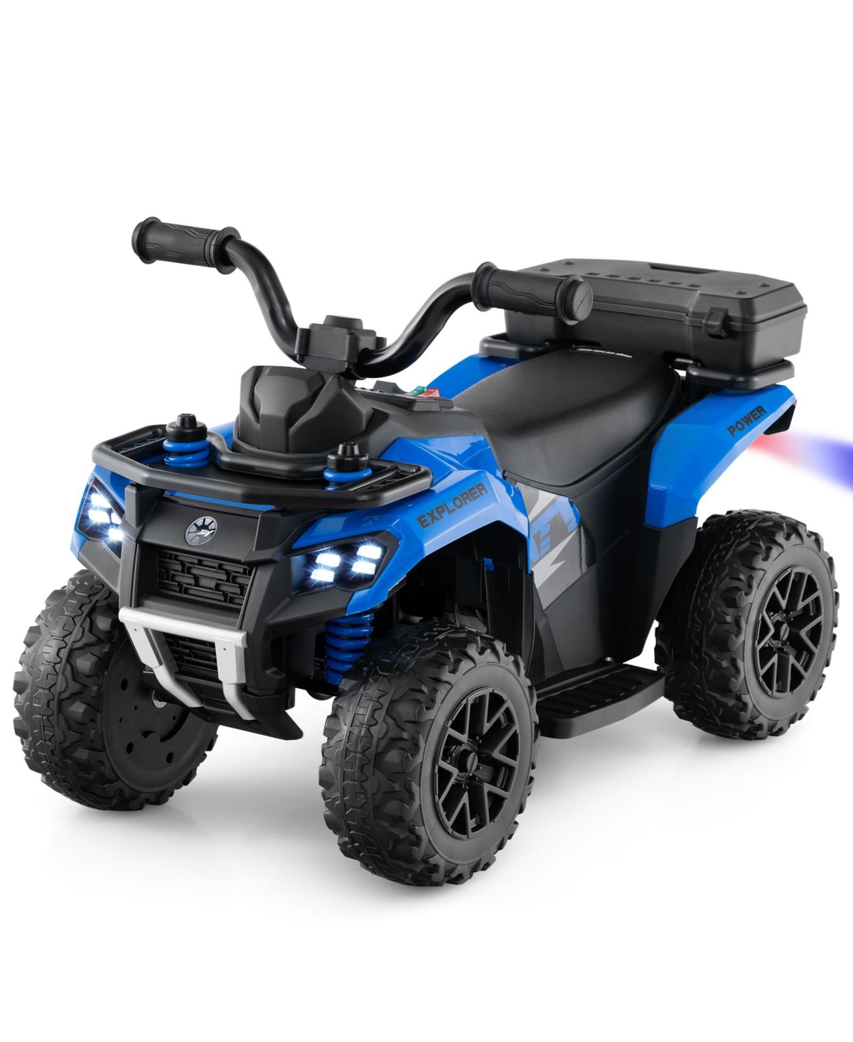Hongge 6V Kids Ride-On Atv with Spray Function, Music, and Rear Storage Box