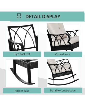 Rat Rock Chair with Ergonomic Design, Indoor&Outdoor Aluminum