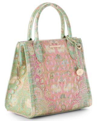 Caroline Melbourne Embossed Leather Satchel Bag