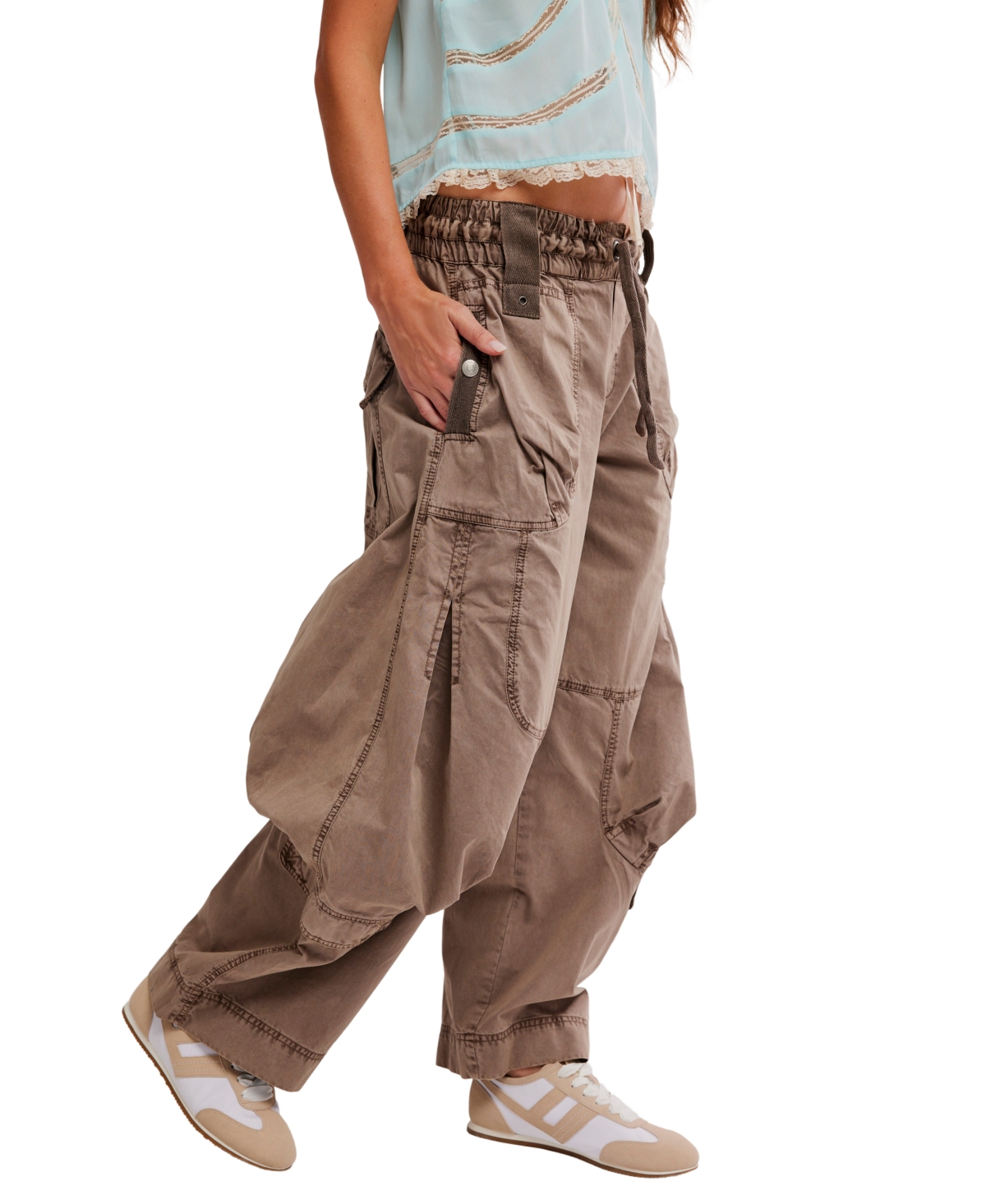 Free People Women's Onset Mid-Rise Parachute Pants