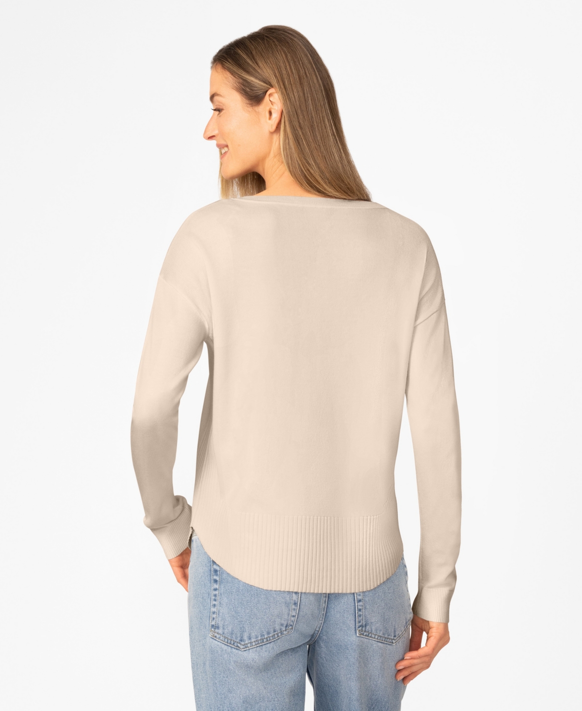 Melissa Paige Petite Round Hem Pull-on Sweater